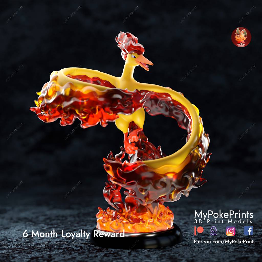 P站图纸印象馆 口袋妖怪 火焰鸟 口袋妖怪 火焰鸟