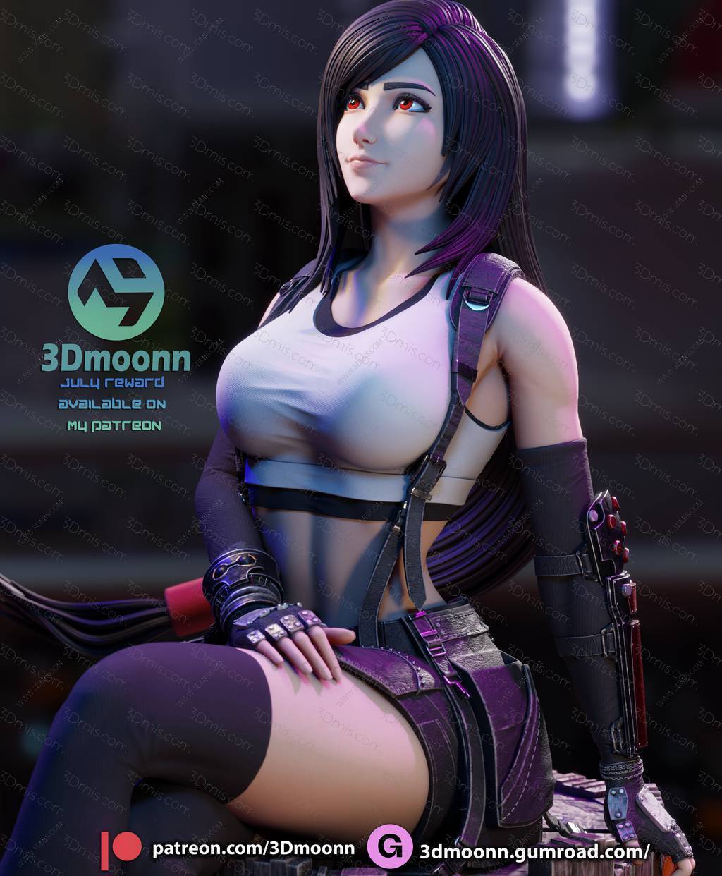 P站图纸印象馆 3Dmoonn 最终幻想 蒂法·洛克哈特 3Dmoonn 最终幻想 蒂法·洛克哈特