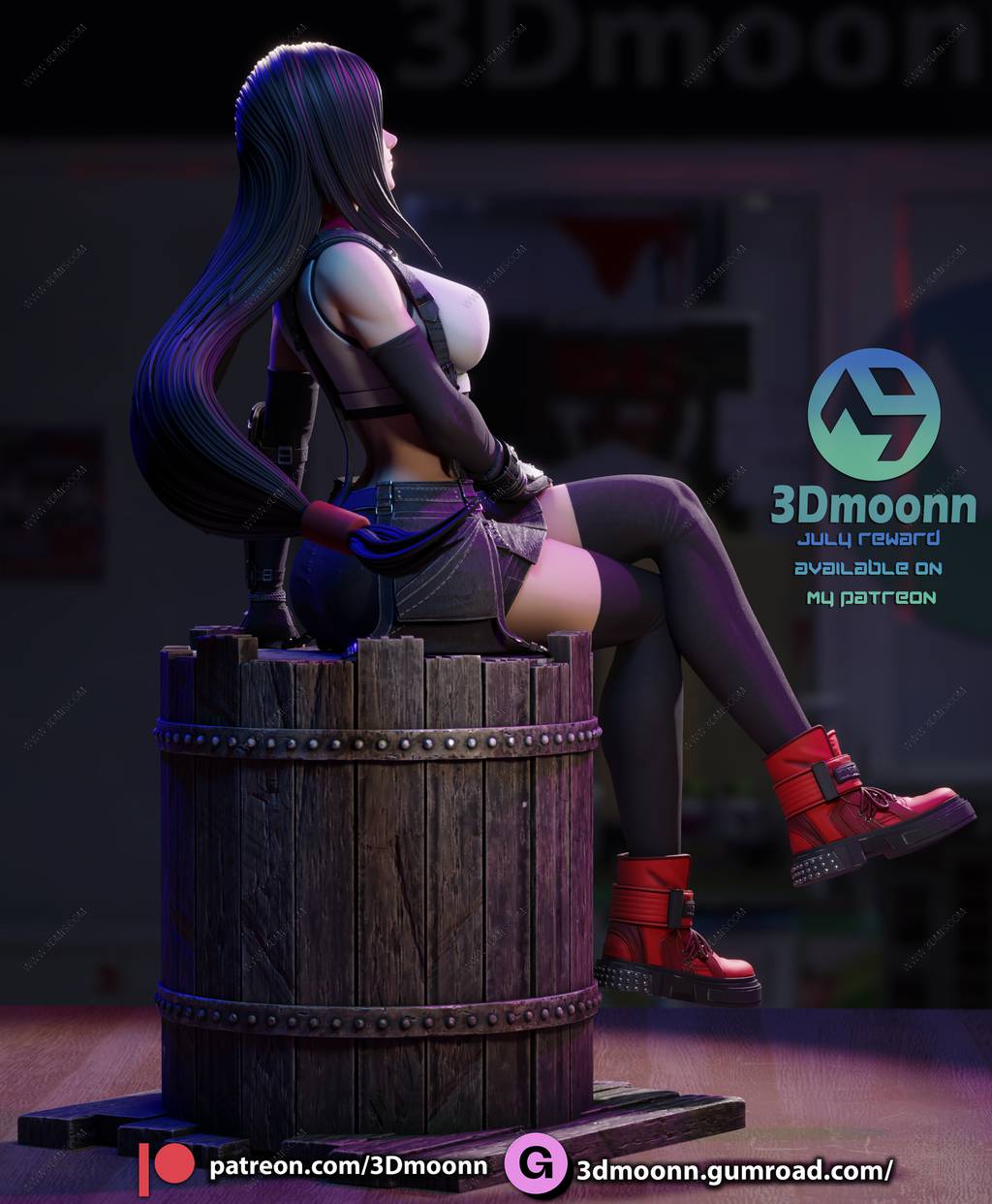 P站图纸印象馆 3Dmoonn 最终幻想 蒂法·洛克哈特 3Dmoonn 最终幻想 蒂法·洛克哈特