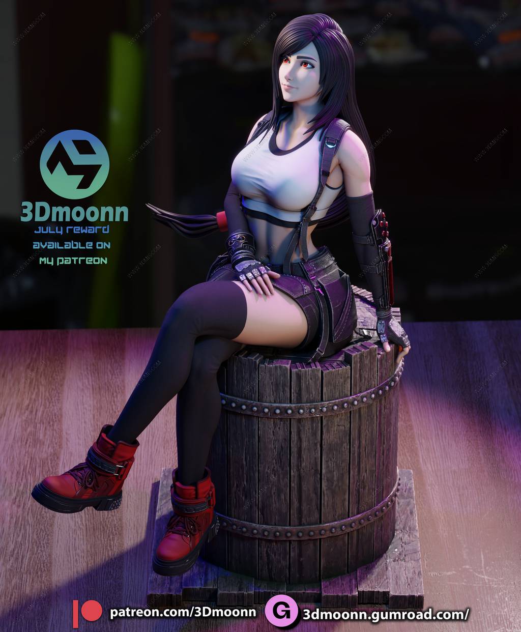 P站图纸印象馆 3Dmoonn 最终幻想 蒂法·洛克哈特 3Dmoonn 最终幻想 蒂法·洛克哈特