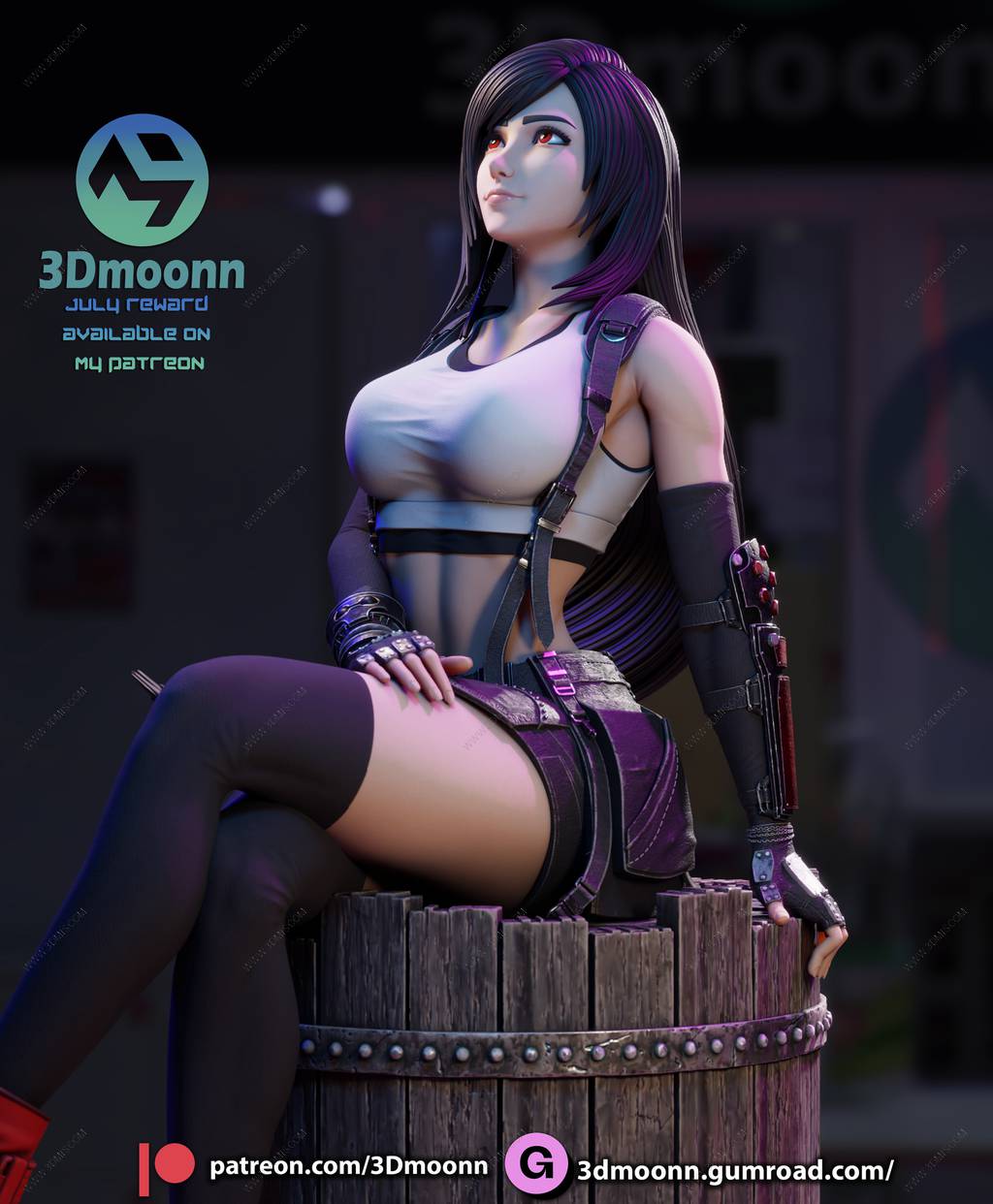 P站图纸印象馆 3Dmoonn 最终幻想 蒂法·洛克哈特 3Dmoonn 最终幻想 蒂法·洛克哈特