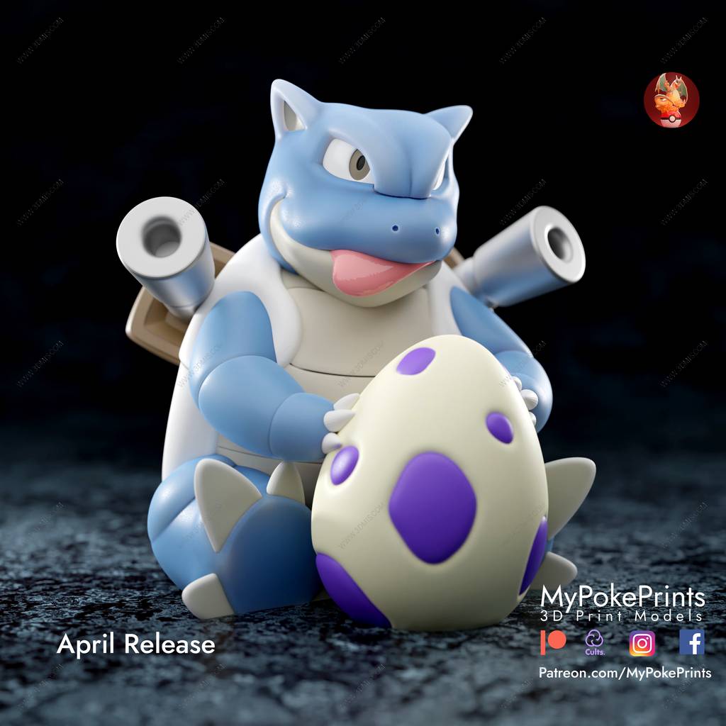 P站图纸印象馆 口袋妖怪 水箭龟 口袋妖怪 水箭龟