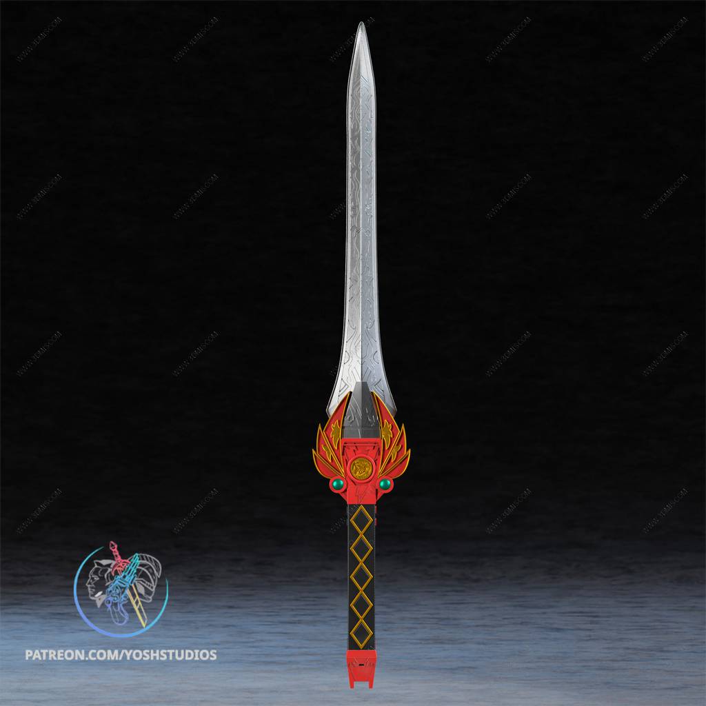 P站图纸印象馆 Yosh 超凡战队 红战士 威力剑 Yosh 超凡战队 红战士 威力剑