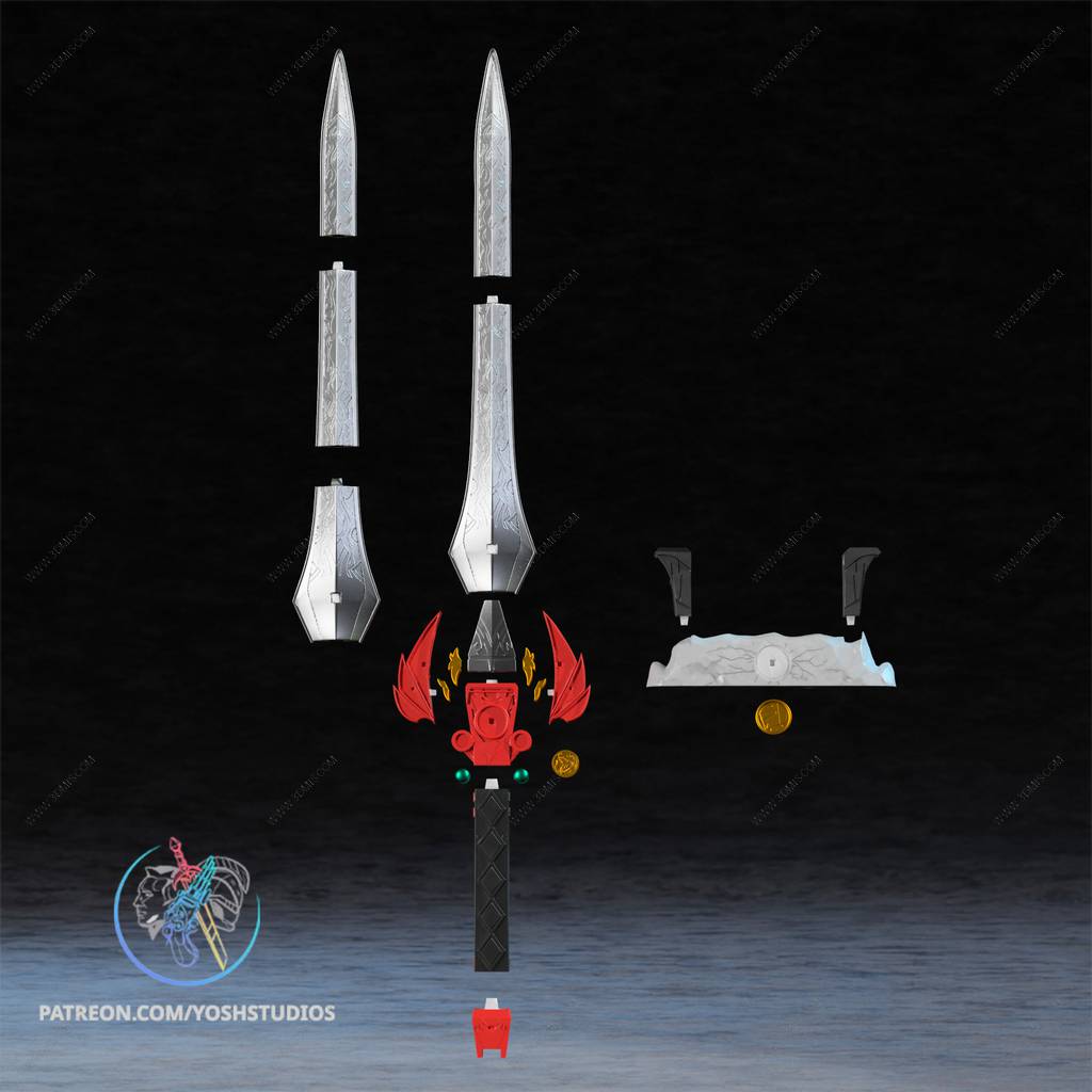 P站图纸印象馆 Yosh 超凡战队 红战士 威力剑 Yosh 超凡战队 红战士 威力剑