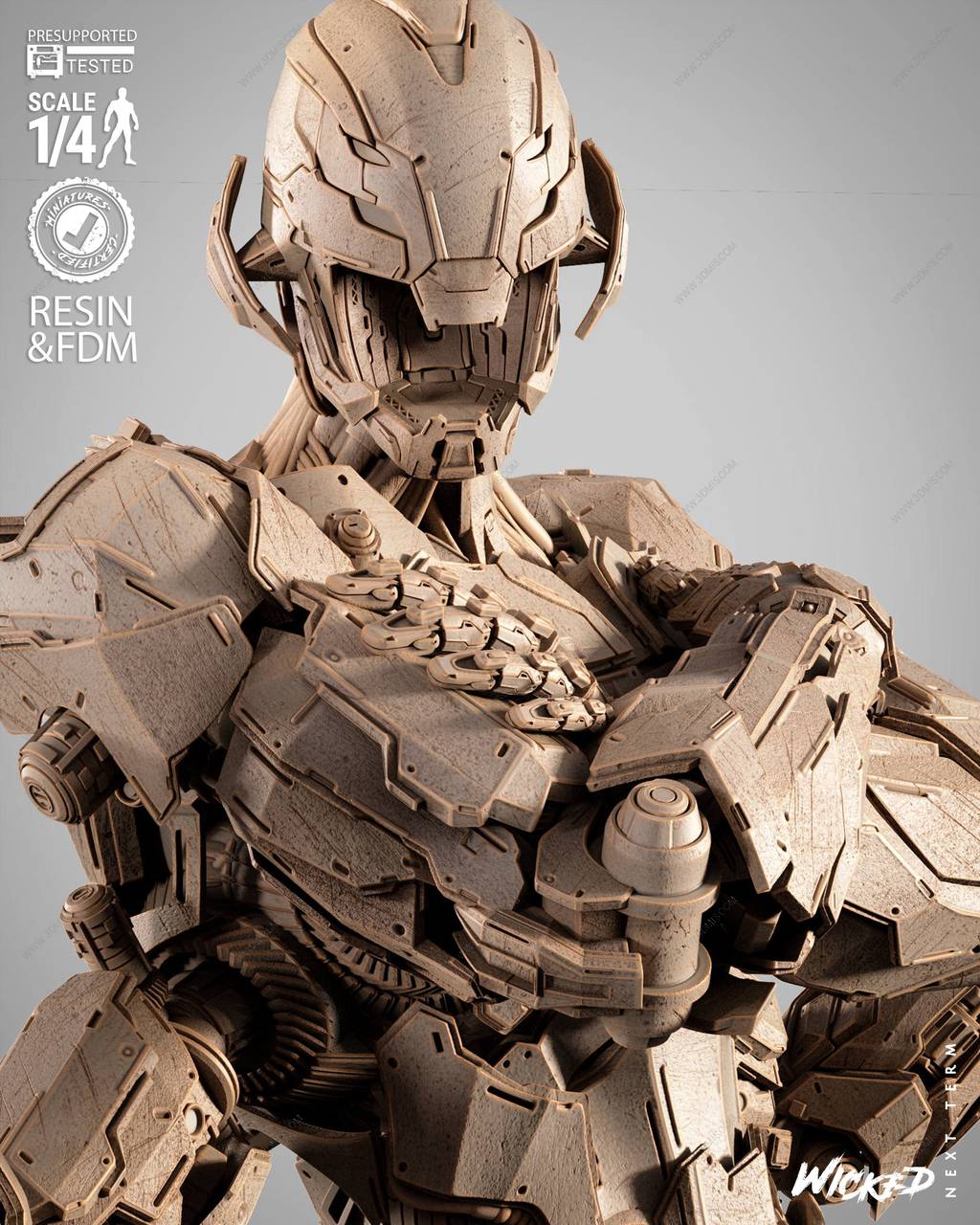 P站图纸印象馆 3DWicked 漫威 奥创 3DWicked 漫威 奥创