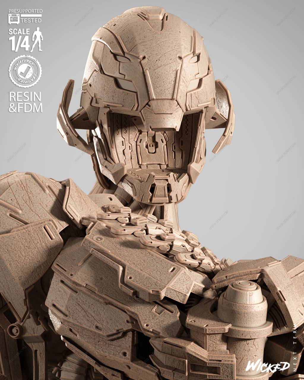 P站图纸印象馆 3DWicked 漫威 奥创 3DWicked 漫威 奥创