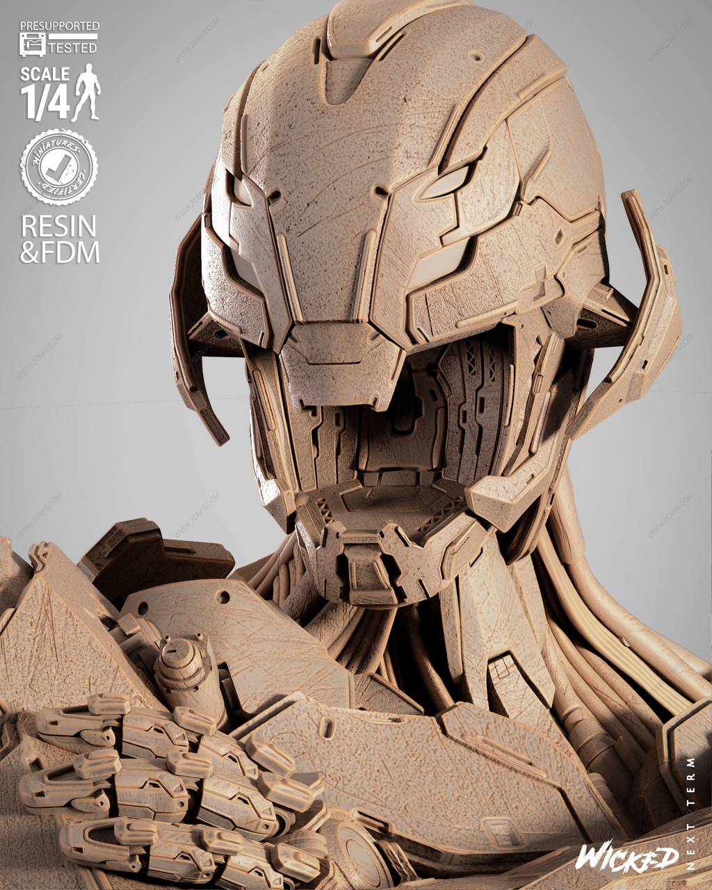 P站图纸印象馆 3DWicked 漫威 奥创 3DWicked 漫威 奥创