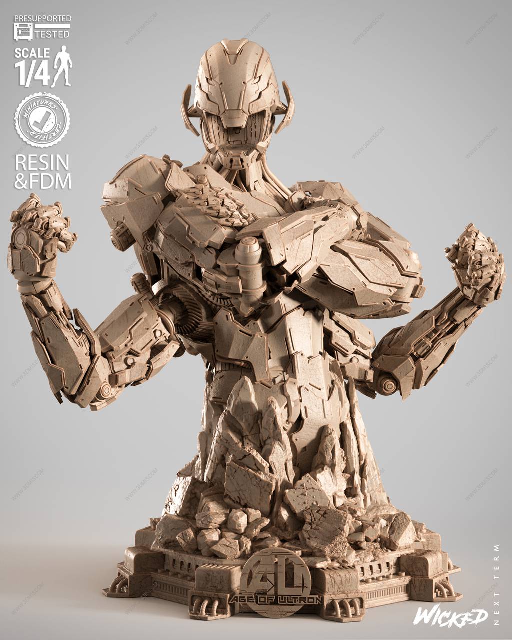 P站图纸印象馆 3DWicked 漫威 奥创 3DWicked 漫威 奥创