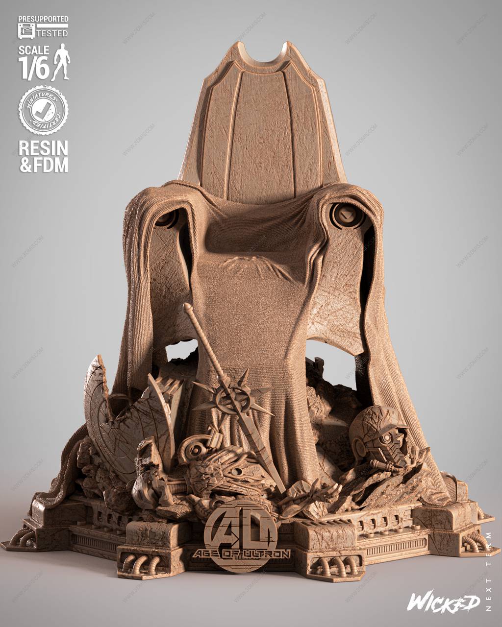 P站图纸印象馆 3DWicked 漫威 奥创 3DWicked 漫威 奥创