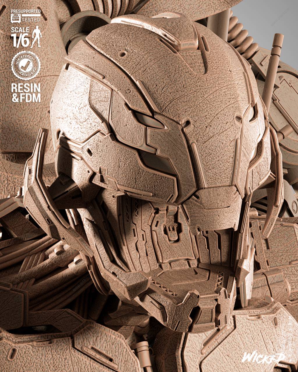 P站图纸印象馆 3DWicked 漫威 奥创 3DWicked 漫威 奥创