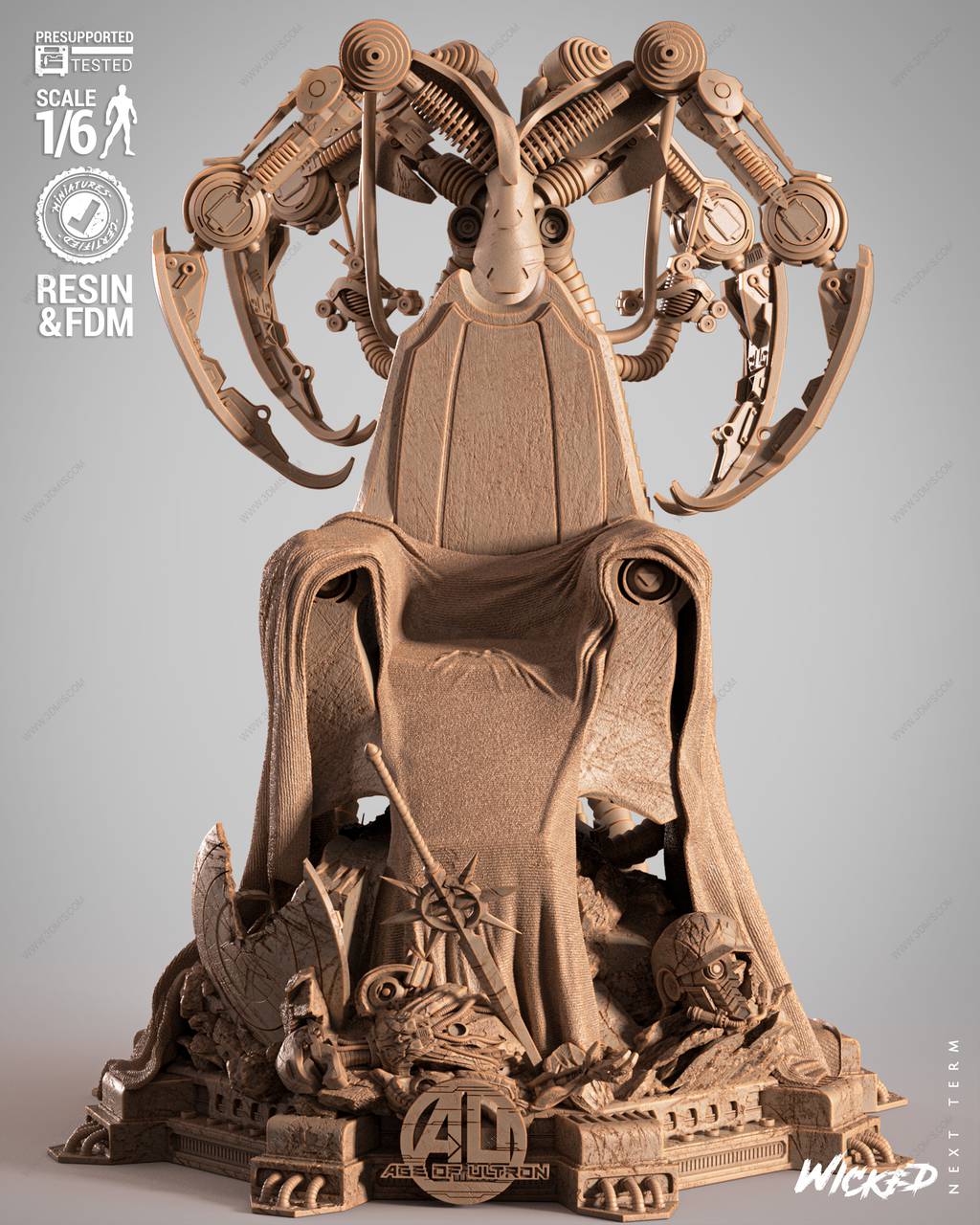 P站图纸印象馆 3DWicked 漫威 奥创 3DWicked 漫威 奥创