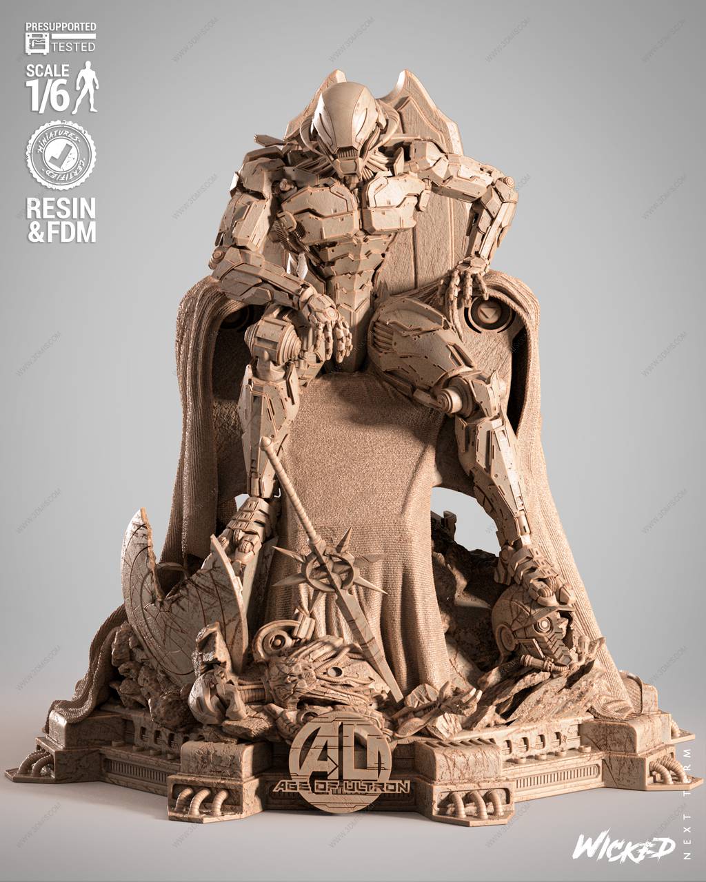 P站图纸印象馆 3DWicked 漫威 奥创 3DWicked 漫威 奥创