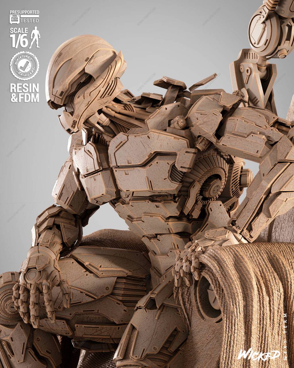 P站图纸印象馆 3DWicked 漫威 奥创 3DWicked 漫威 奥创