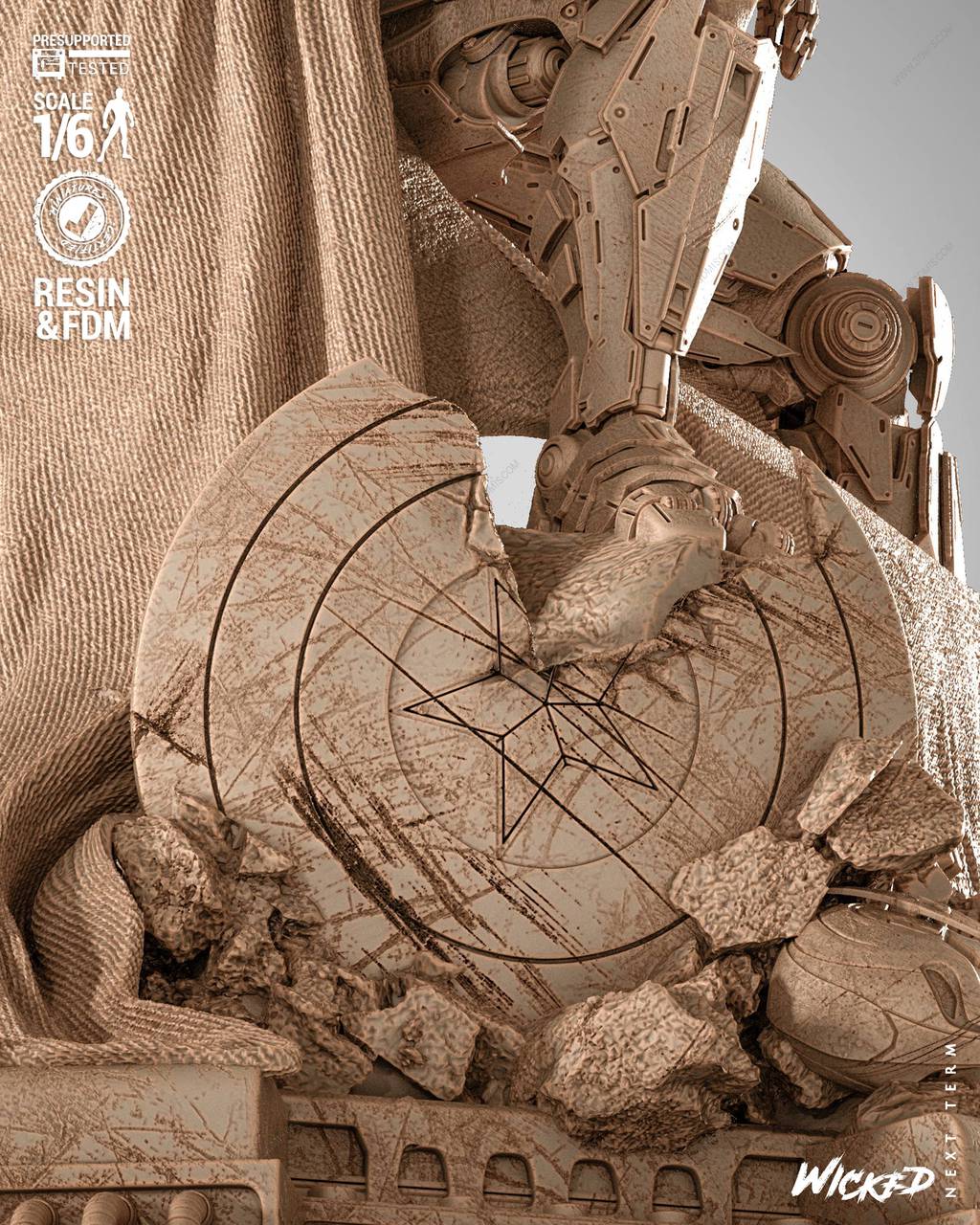 P站图纸印象馆 3DWicked 漫威 奥创 3DWicked 漫威 奥创