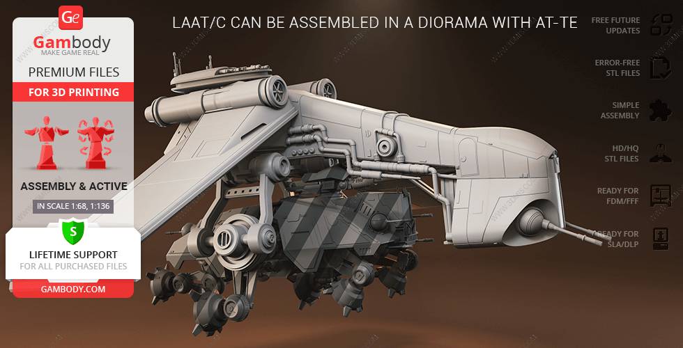 P站图纸印象馆 Gambody 星球大战 共和国攻击炮艇 Gambody 星球大战 共和国攻击炮艇