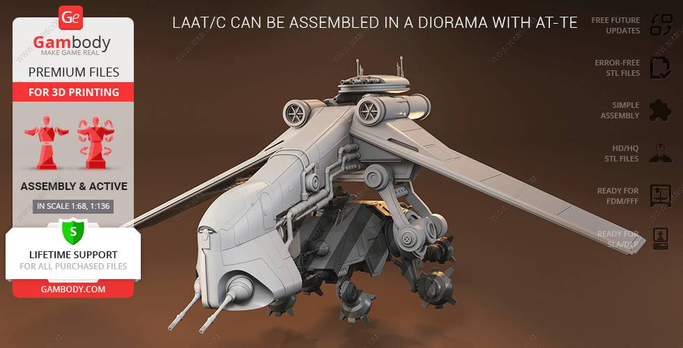 P站图纸印象馆 Gambody 星球大战 共和国攻击炮艇 Gambody 星球大战 共和国攻击炮艇