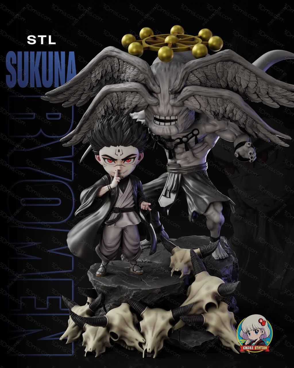 P站图纸印象馆 Chibi Station 咒术回战 两面宿傩 Chibi Station 咒术回战 两面宿傩