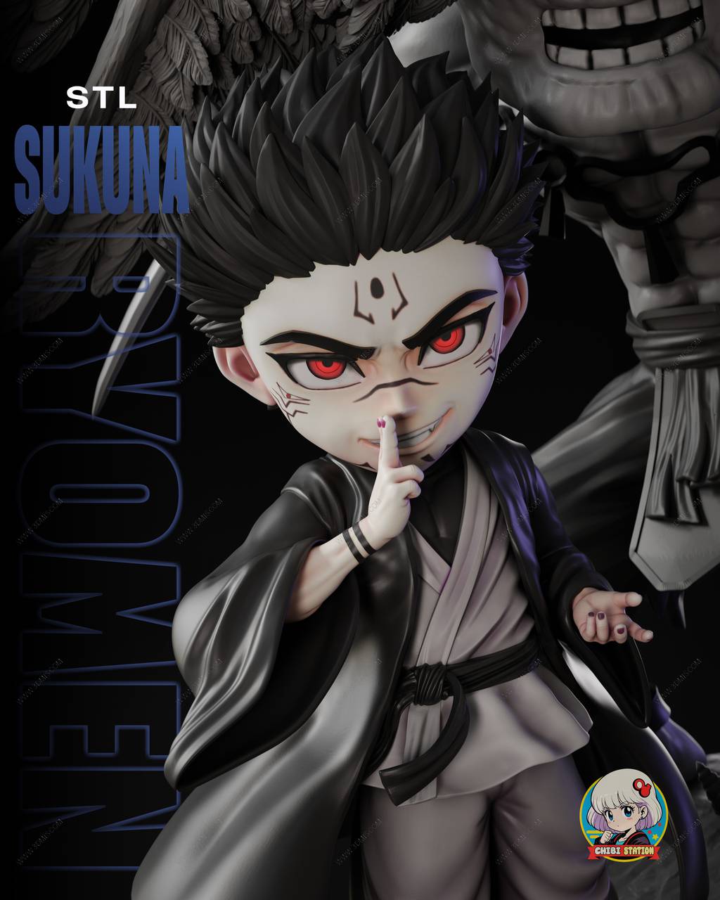 P站图纸印象馆 Chibi Station 咒术回战 两面宿傩 Chibi Station 咒术回战 两面宿傩