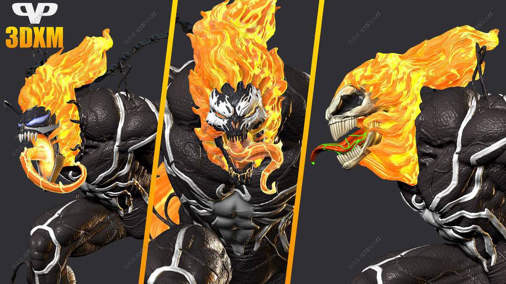 P站图纸印象馆 Chibi STL 漫威 恶灵骑士 Chibi STL 漫威 恶灵骑士