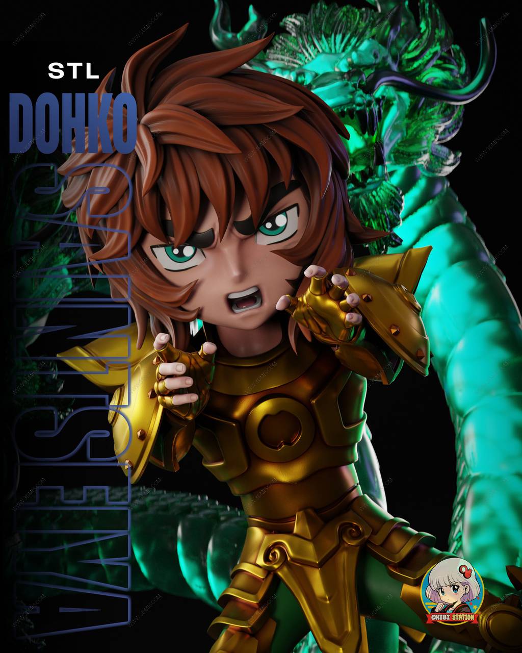 P站图纸印象馆 Chibi Station 圣斗士星矢 天秤座 童虎 Chibi Station 圣斗士星矢 天秤座 童虎