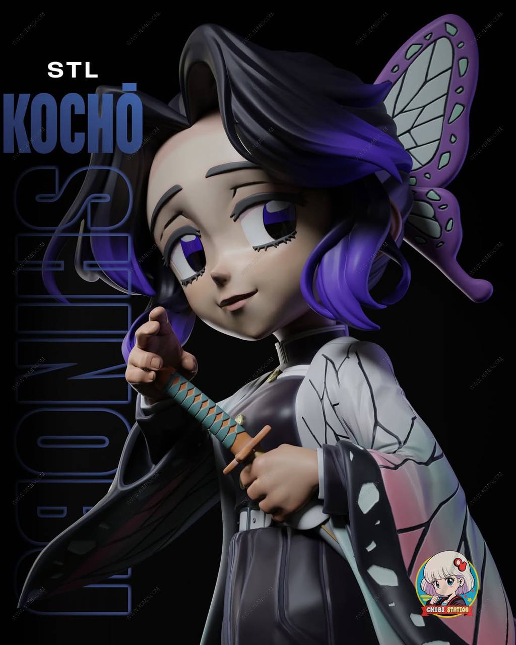 P站图纸印象馆 鬼灭之刃 蝴蝶忍 鬼灭之刃 蝴蝶忍