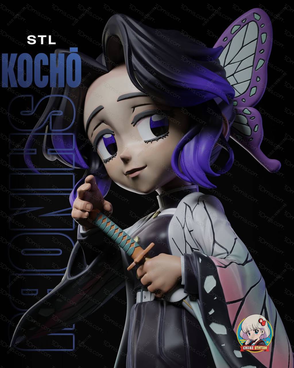 P站图纸印象馆 鬼灭之刃 蝴蝶忍 鬼灭之刃 蝴蝶忍