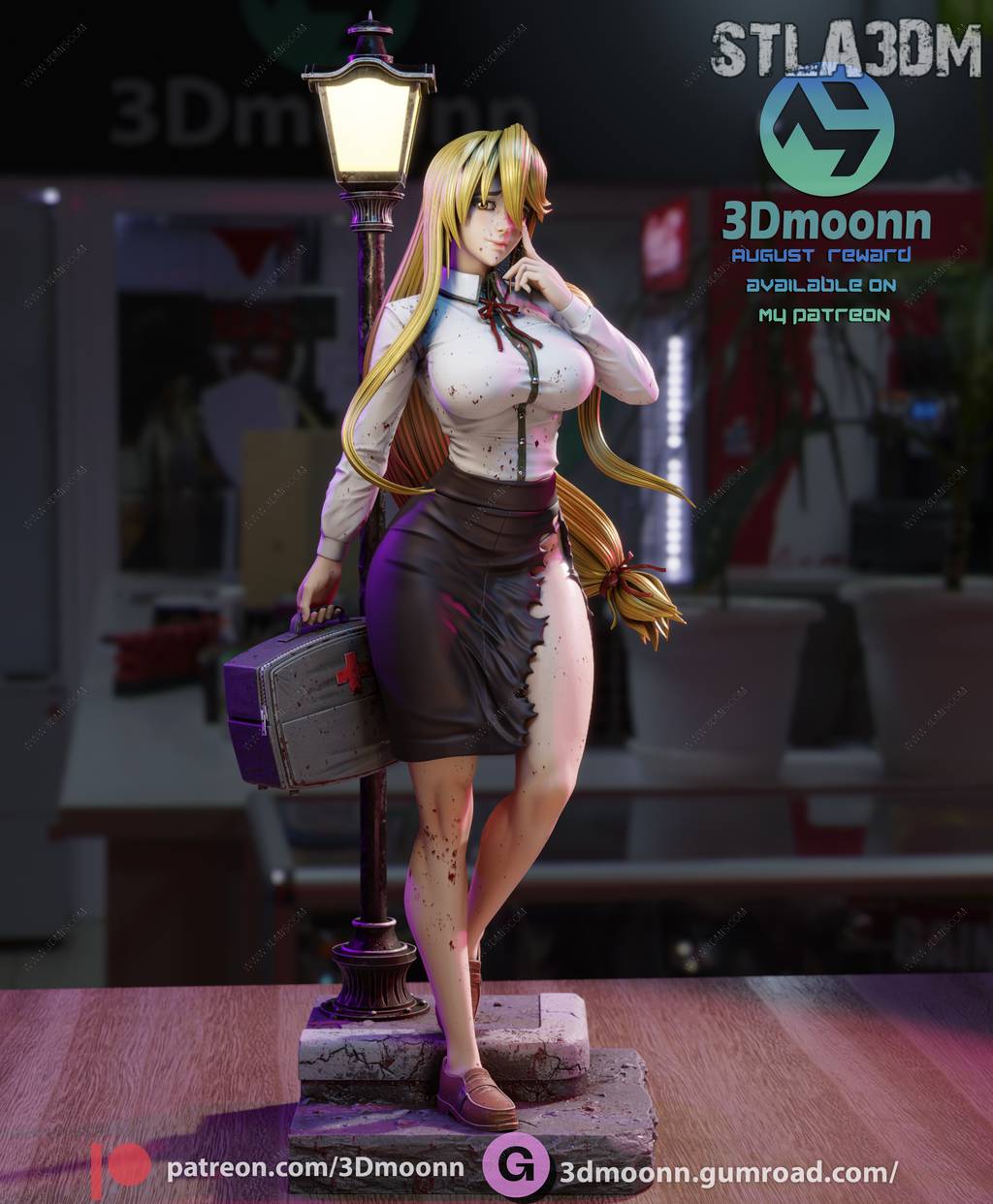 P站图纸印象馆 3Dmoonn 学园默示录 鞠川静香 3Dmoonn 学园默示录 鞠川静香