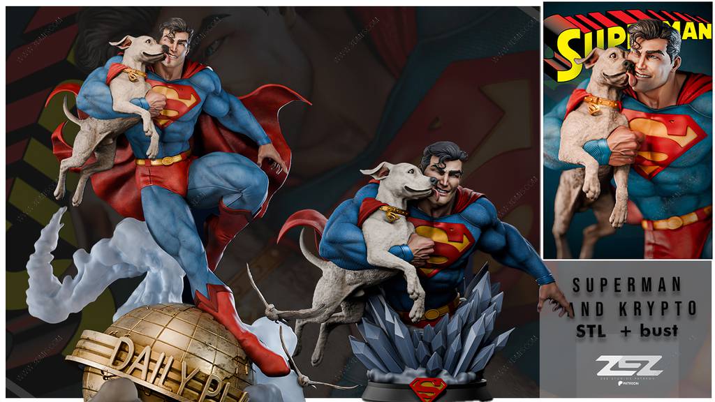 P站图纸印象馆 ZEZ STUDIOS DC漫画 超人和氪普托 ZEZ STUDIOS DC漫画 超人和氪普托