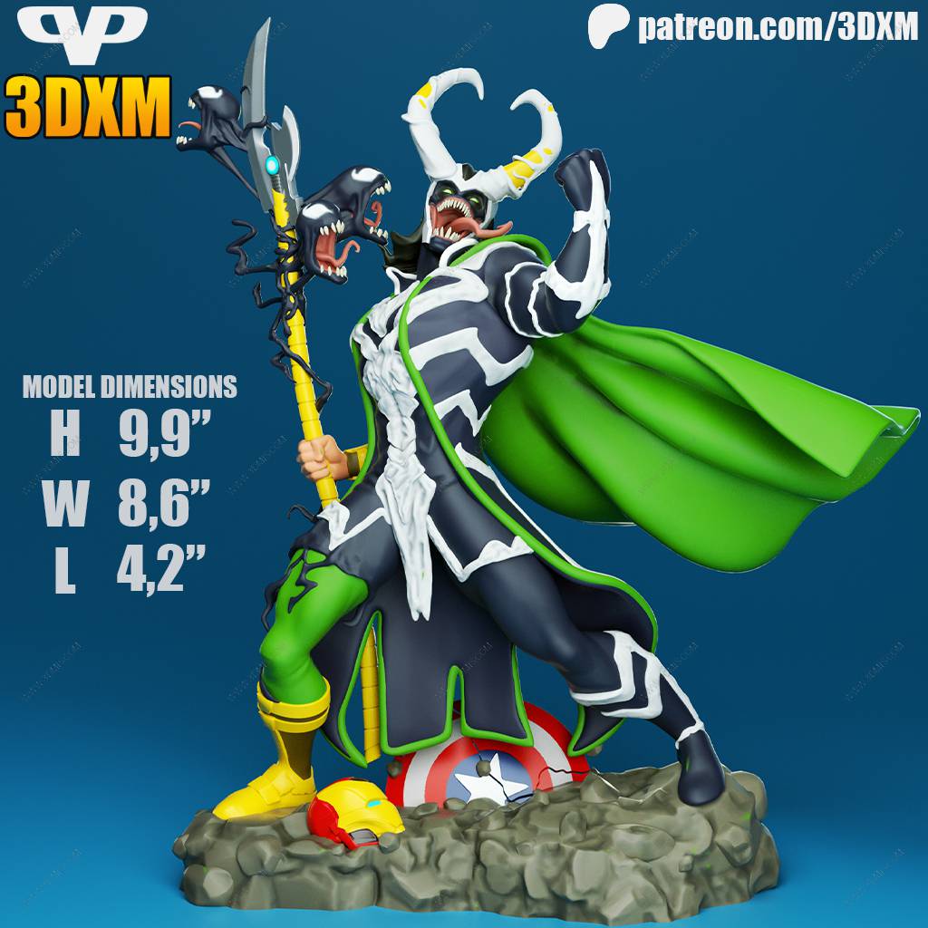 P站图纸印象馆 Chibi STL 漫威 毒液化洛基 Chibi STL 漫威 毒液化洛基