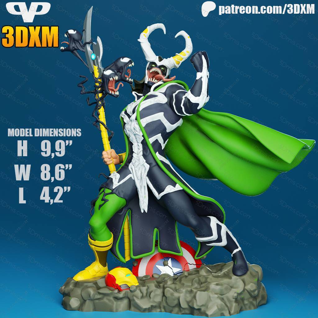 P站图纸印象馆 Chibi STL 漫威 毒液化洛基 Chibi STL 漫威 毒液化洛基