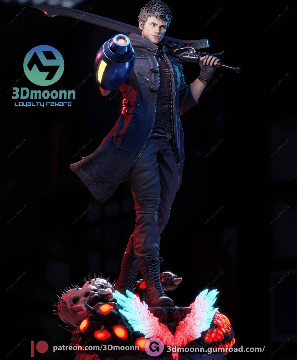 P站图纸印象馆 3Dmoonn 鬼泣 尼禄 3Dmoonn 鬼泣 尼禄