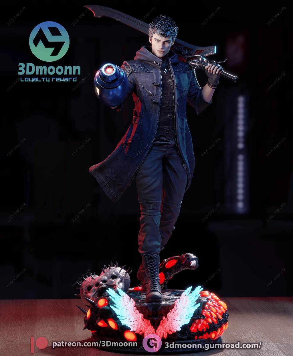 P站图纸印象馆 3Dmoonn 鬼泣 尼禄 3Dmoonn 鬼泣 尼禄