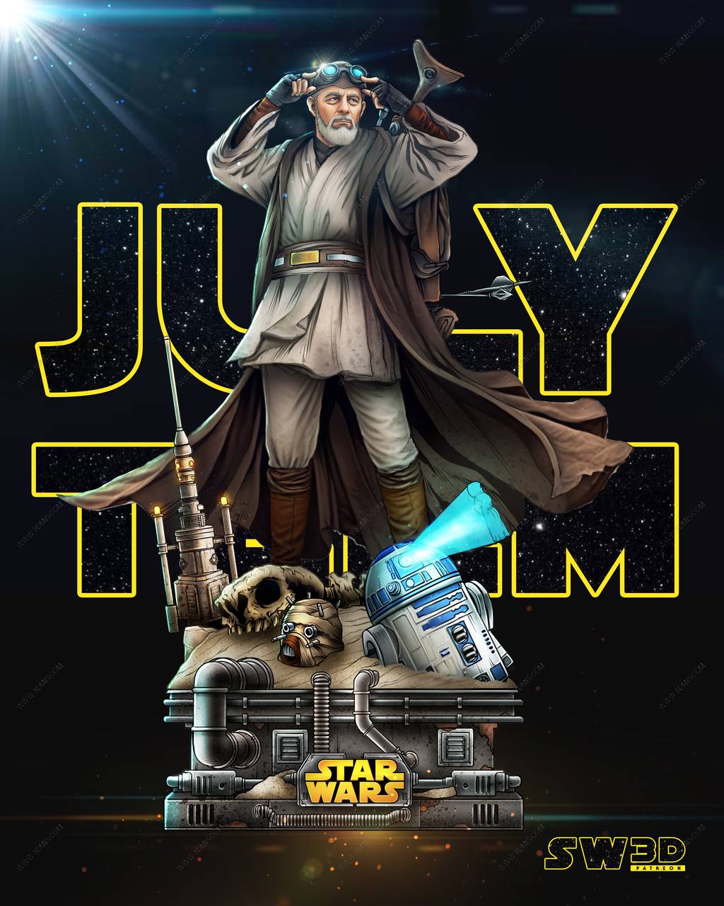 P站图纸印象馆 SW3D 星球大战 本·克诺比 SW3D 星球大战 本·克诺比