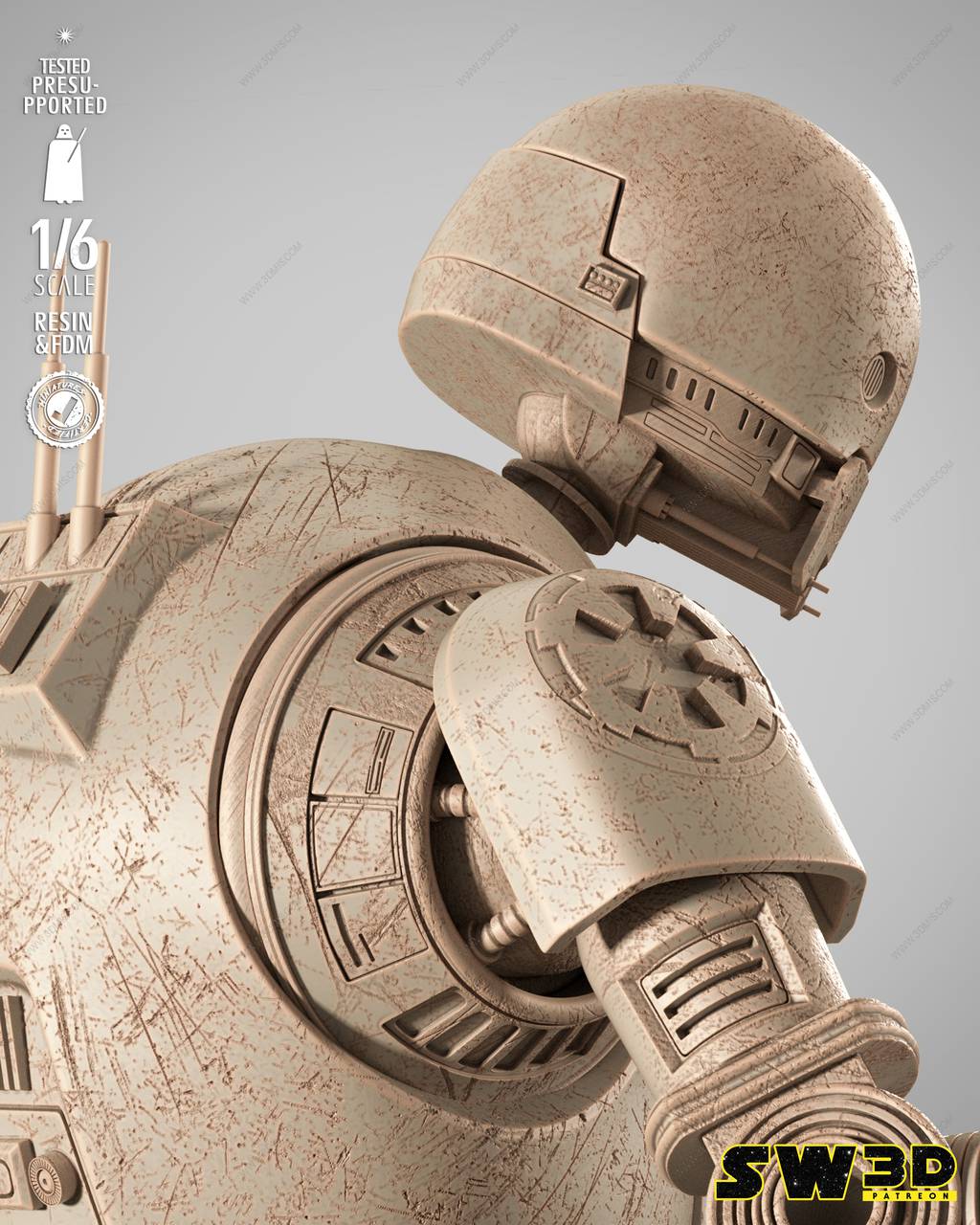 P站图纸印象馆 SW3D 星球大战 K-2SO机器人 SW3D 星球大战 K-2SO机器人