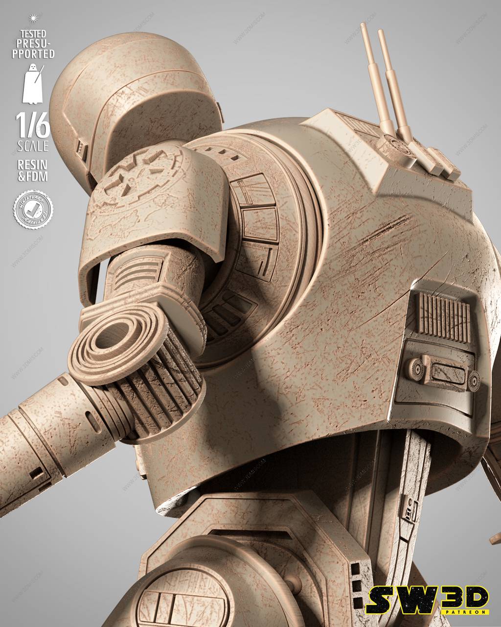 P站图纸印象馆 SW3D 星球大战 K-2SO机器人 SW3D 星球大战 K-2SO机器人