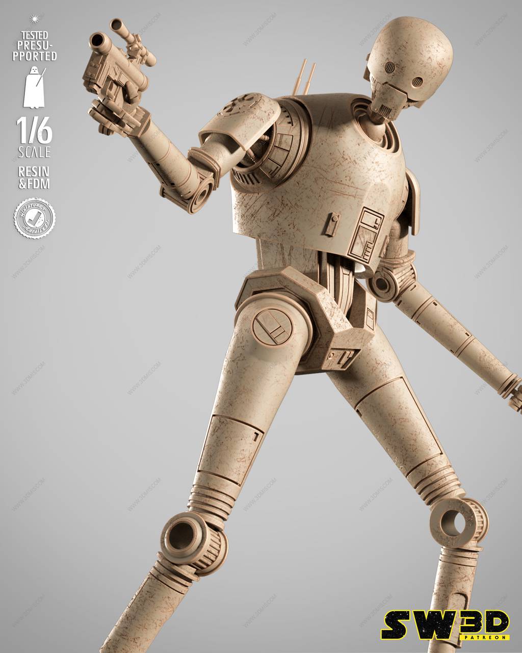 P站图纸印象馆 SW3D 星球大战 K-2SO机器人 SW3D 星球大战 K-2SO机器人