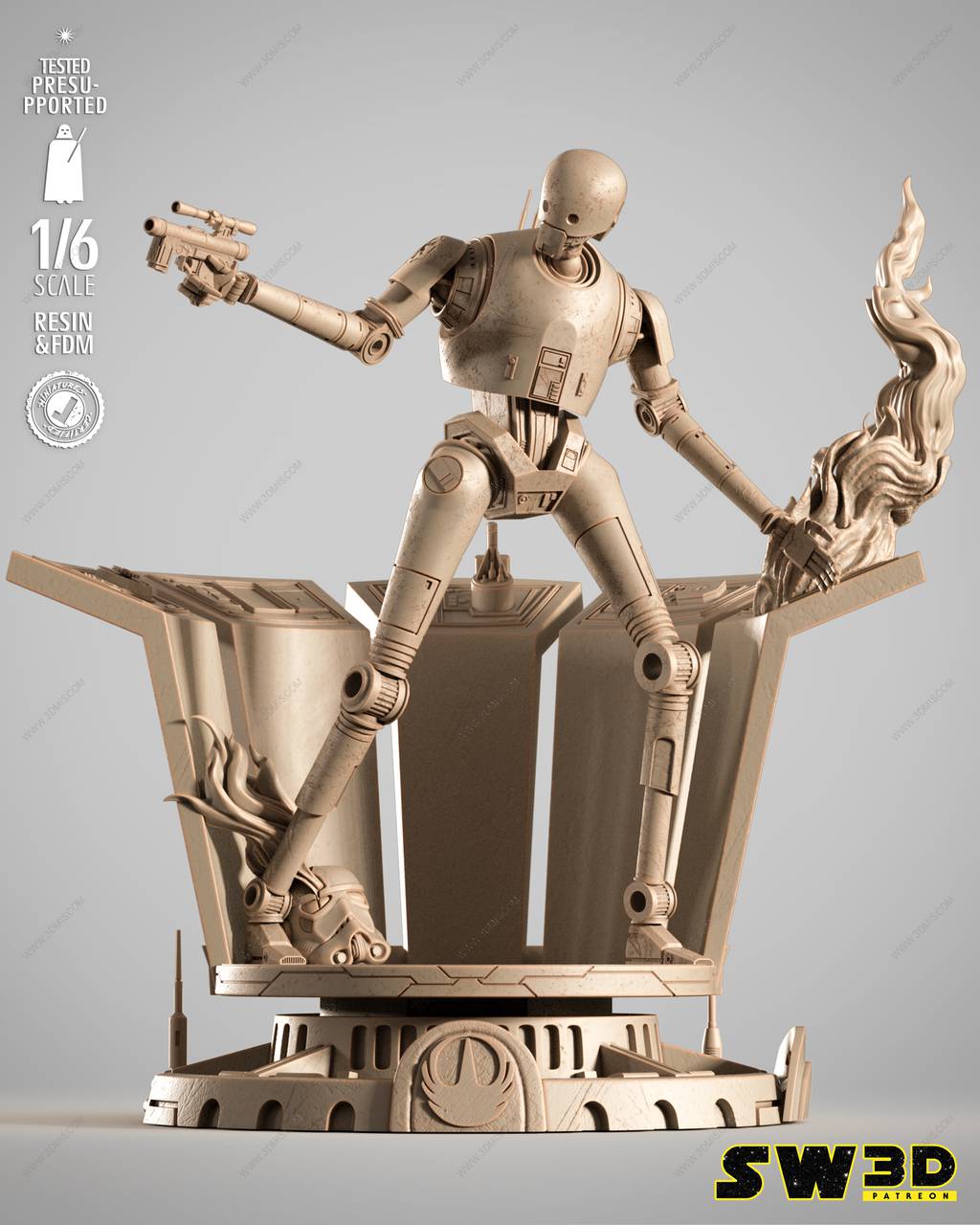 P站图纸印象馆 SW3D 星球大战 K-2SO机器人 SW3D 星球大战 K-2SO机器人