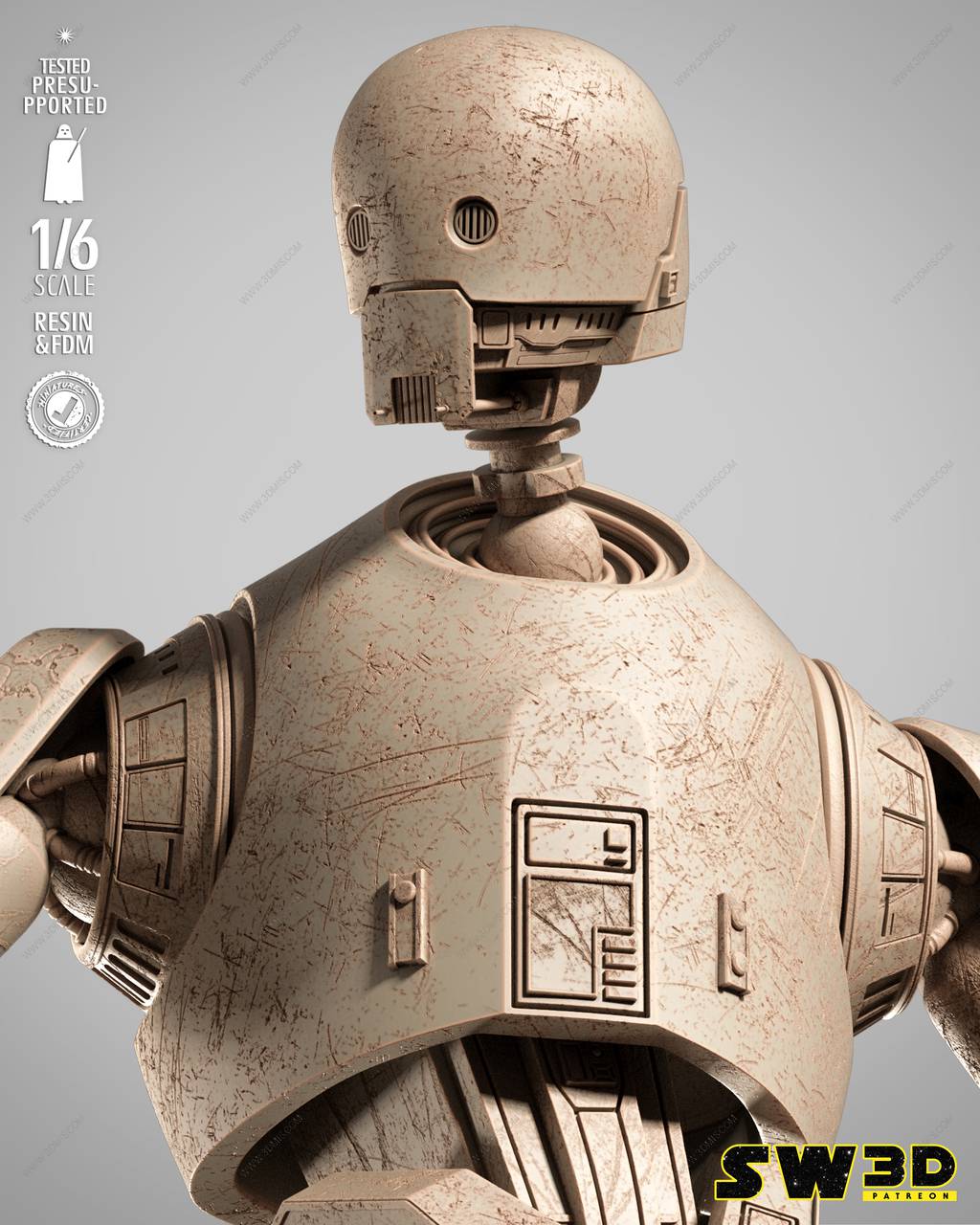 P站图纸印象馆 SW3D 星球大战 K-2SO机器人 SW3D 星球大战 K-2SO机器人