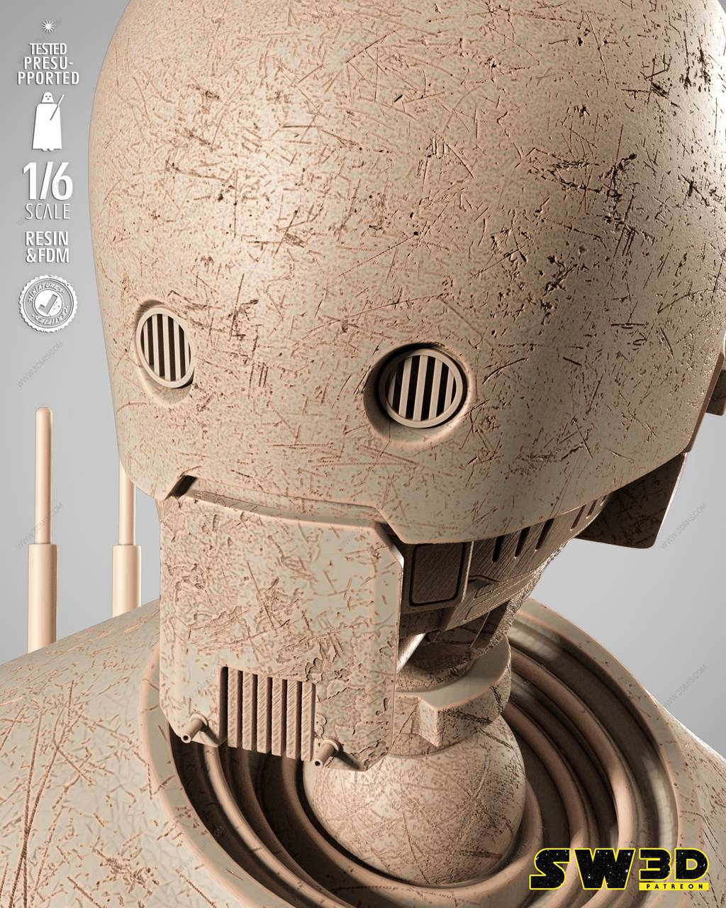 P站图纸印象馆 SW3D 星球大战 K-2SO机器人 SW3D 星球大战 K-2SO机器人