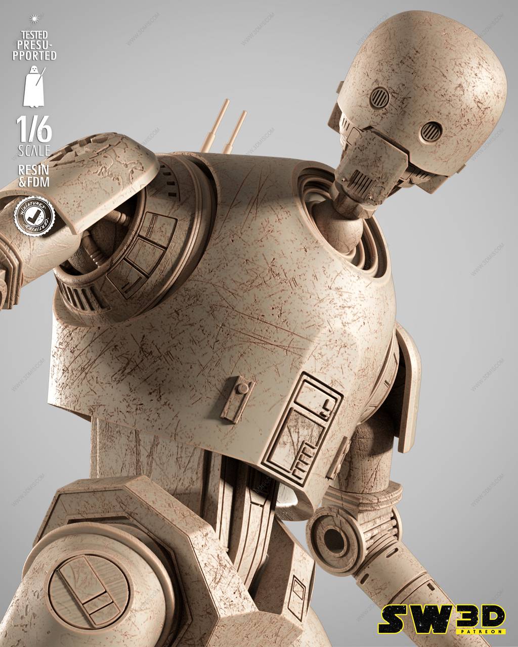 P站图纸印象馆 SW3D 星球大战 K-2SO机器人 SW3D 星球大战 K-2SO机器人