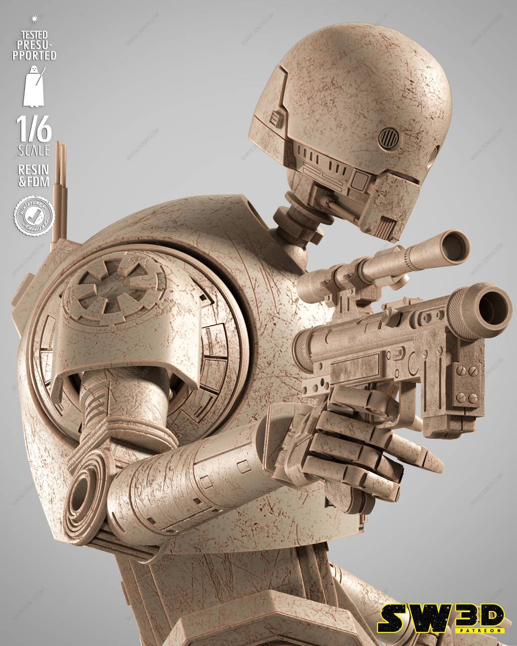 P站图纸印象馆 SW3D 星球大战 K-2SO机器人 SW3D 星球大战 K-2SO机器人