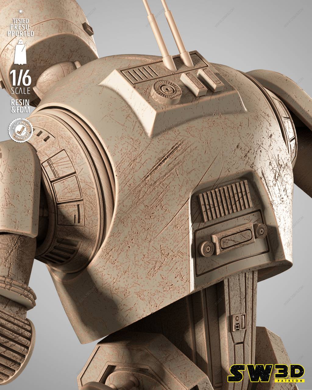 P站图纸印象馆 SW3D 星球大战 K-2SO机器人 SW3D 星球大战 K-2SO机器人