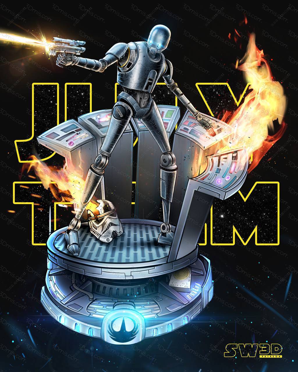 SW3D 星球大战 K-2SO机器人
