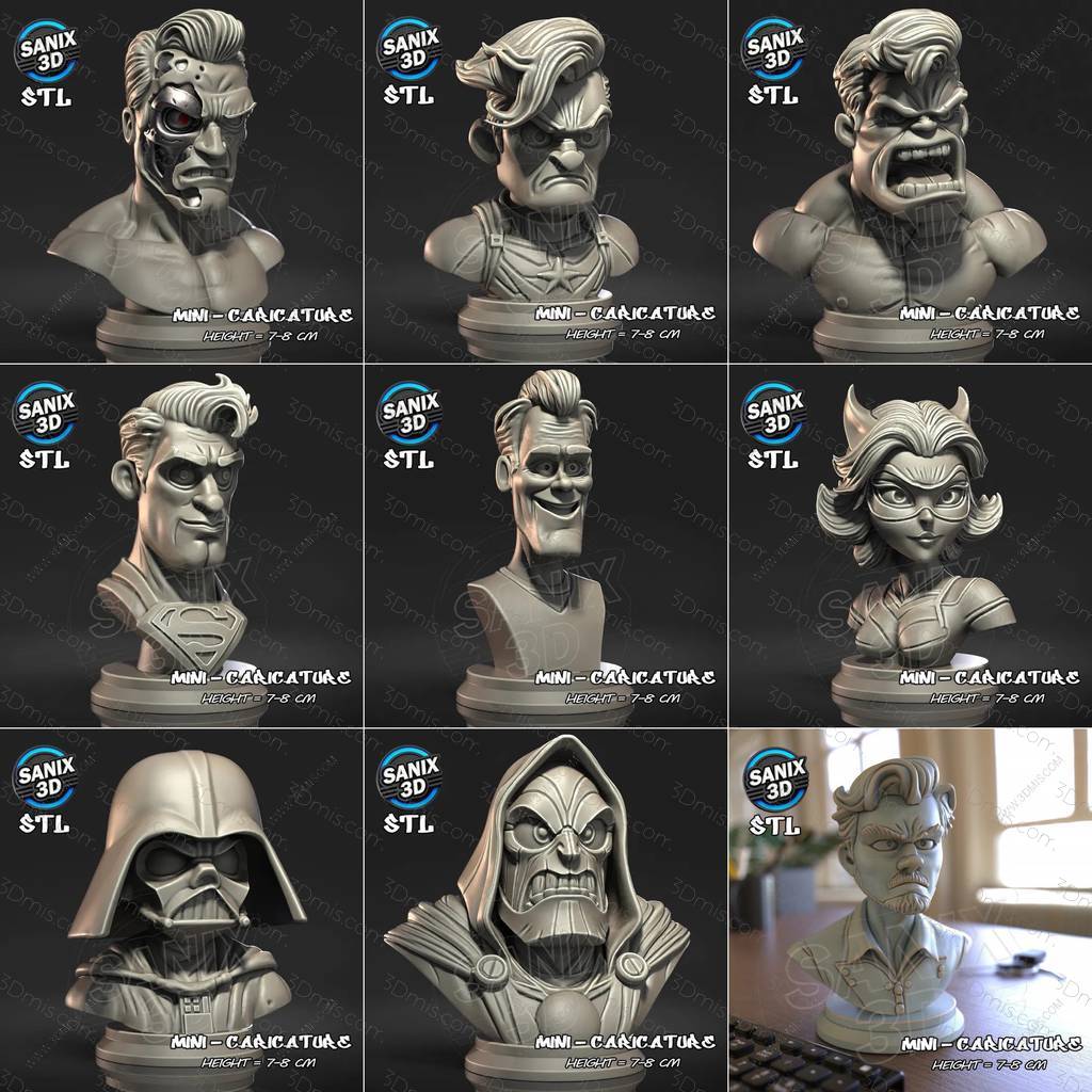 P站图纸印象馆 Sanix3d 2025年8月半身相合集 Sanix3d 2025年8月半身相合集