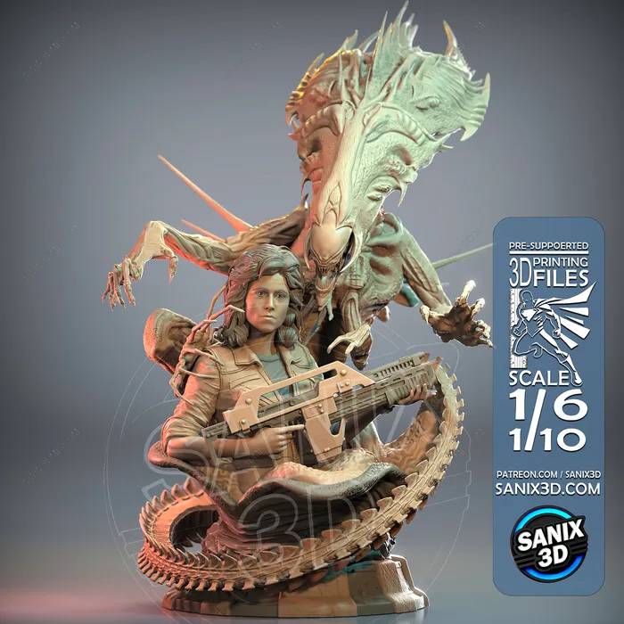 P站图纸印象馆 Sanix3d 异形 艾伦·雷普莉 Sanix3d 异形 艾伦·雷普莉