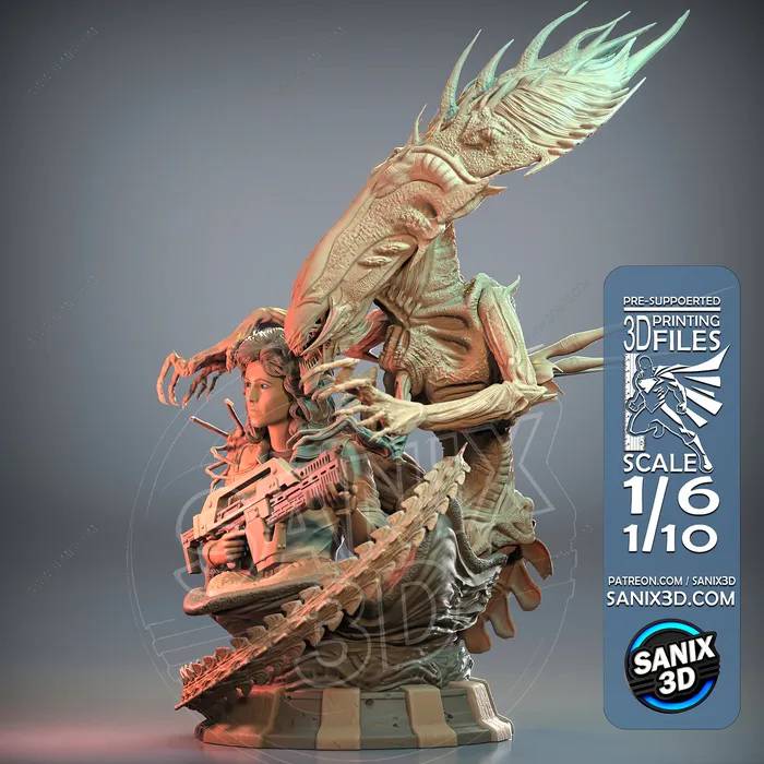 P站图纸印象馆 Sanix3d 异形 艾伦·雷普莉 Sanix3d 异形 艾伦·雷普莉