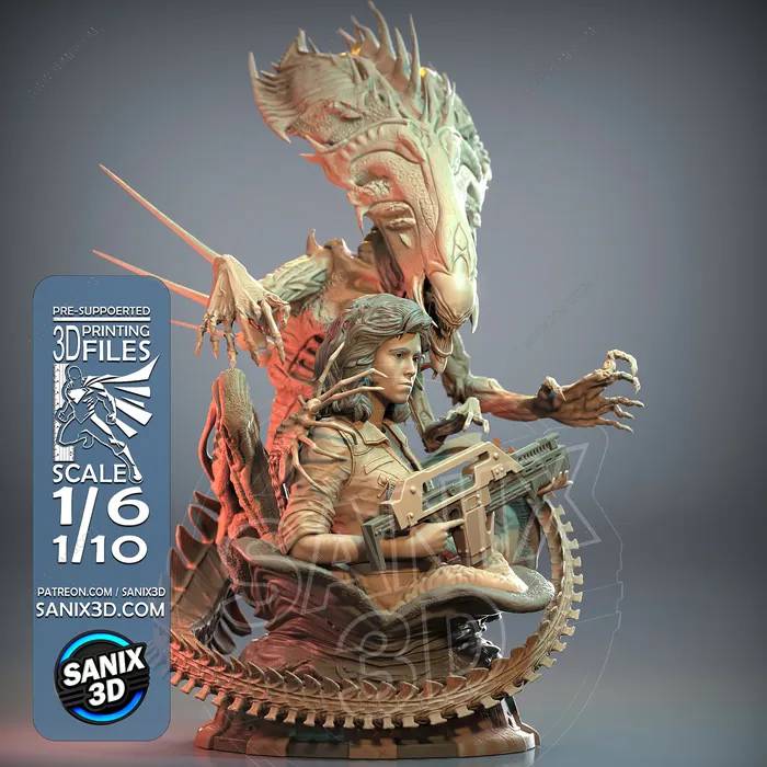 P站图纸印象馆 Sanix3d 异形 艾伦·雷普莉 Sanix3d 异形 艾伦·雷普莉