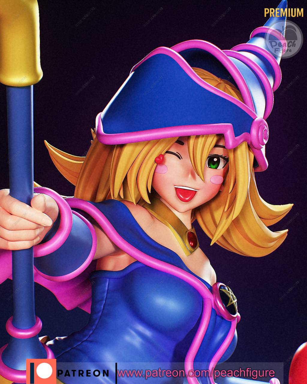 P站图纸印象馆 Peach Figure 游戏王 黑魔导女孩 Peach Figure 游戏王 黑魔导女孩