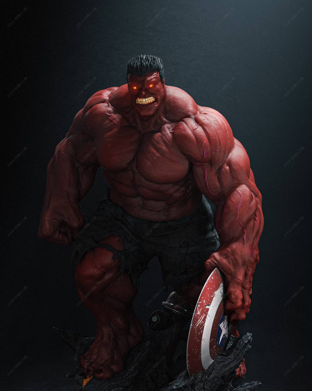 P站图纸印象馆 漫威 红浩克 漫威 红浩克