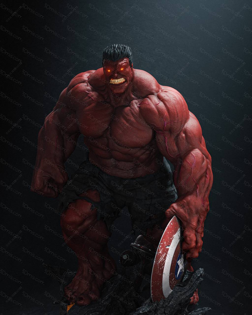 P站图纸印象馆 漫威 红浩克 漫威 红浩克